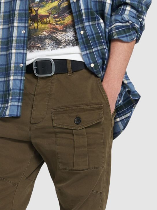 Dsquared2: 40mm Vintage buckle belt - men_1 | Luisa Via Roma