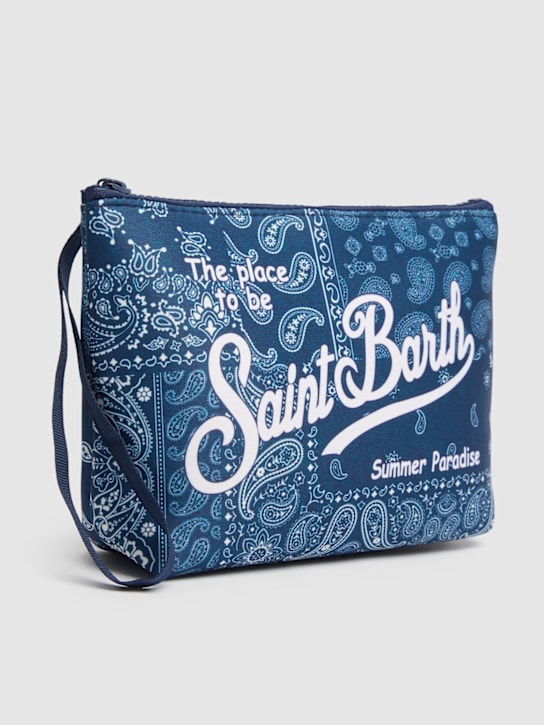 Mc2 Saint Barth: Bandana print pouch w/ logo - Blue - kids-girls_1 | Luisa Via Roma