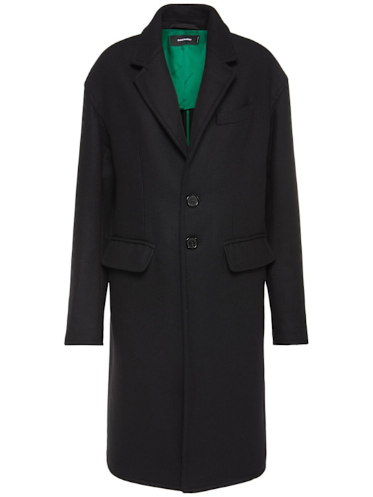 Dsquared2: Double breasted wool blend coat - women_0 | Luisa Via Roma