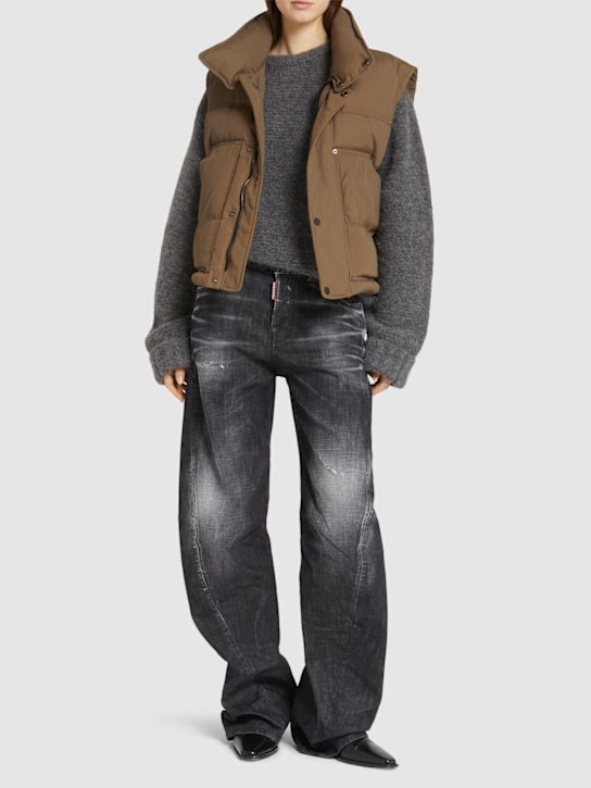 Dsquared2: Smanicato imbottito Icon Utility - Marrone - women_1 | Luisa Via Roma