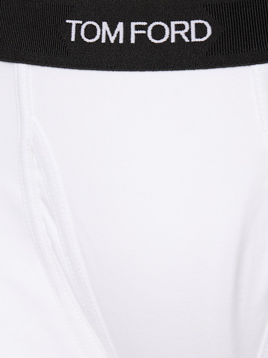 Tom Ford: Pack of 2 cotton briefs - White - men_2 | Luisa Via Roma