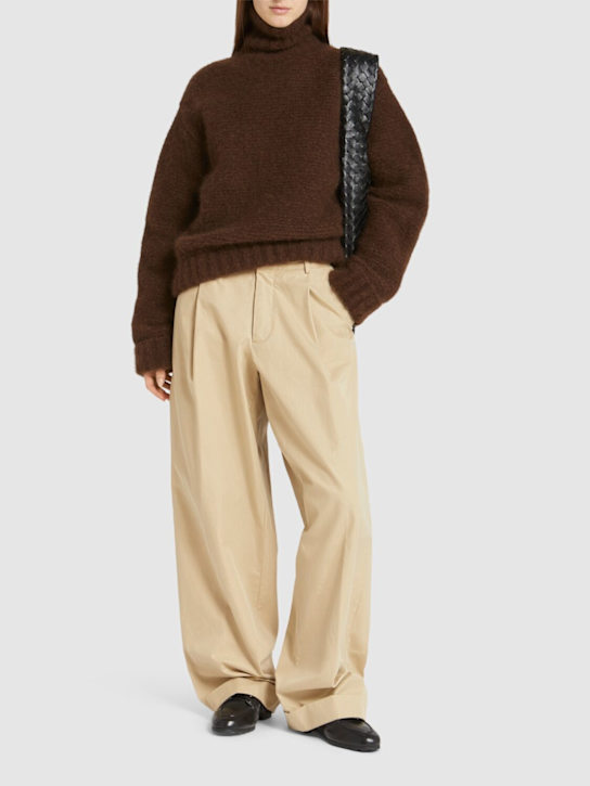 Dsquared2: Jen Giant cotton twill pants - Beige - women_1 | Luisa Via Roma