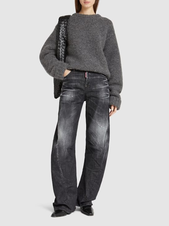 Dsquared2: D2 Twisted jeans - Black - women_1 | Luisa Via Roma