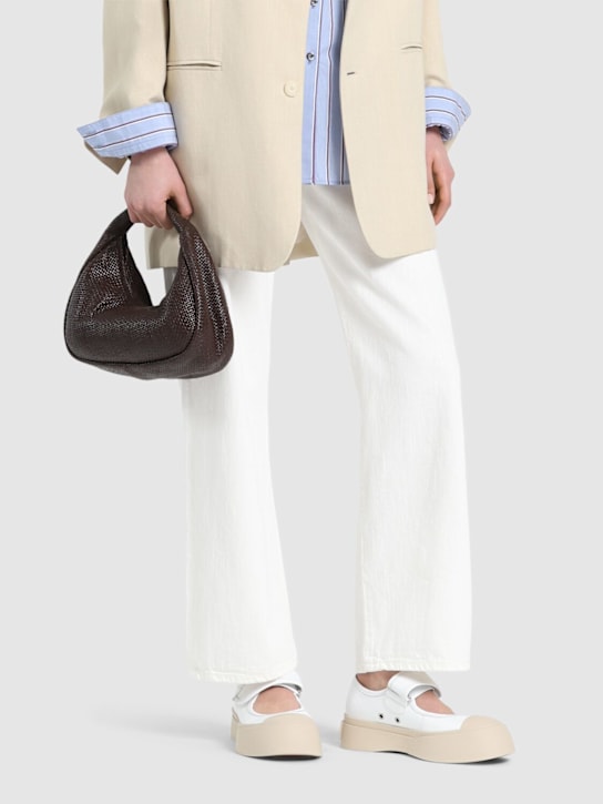 Marni: 20mm Pablo Mary Jane leather shoes - White - women_1 | Luisa Via Roma