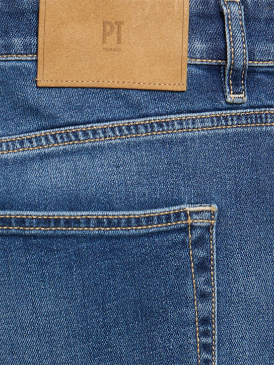 PT Torino: Reggae 5 pocket stretch denim jeans - Ocean Blue - men_2 | Luisa Via Roma