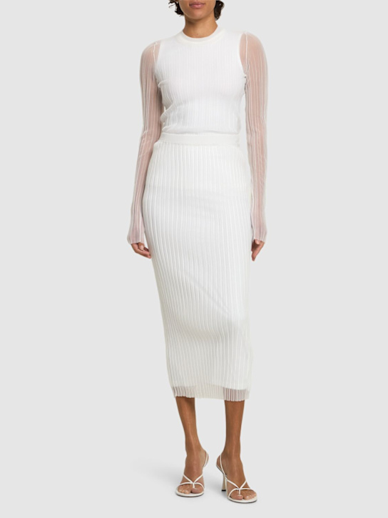 Sportmax: Album1234 シアー＆ニット 2ピーススカート - women_1 | Luisa Via Roma