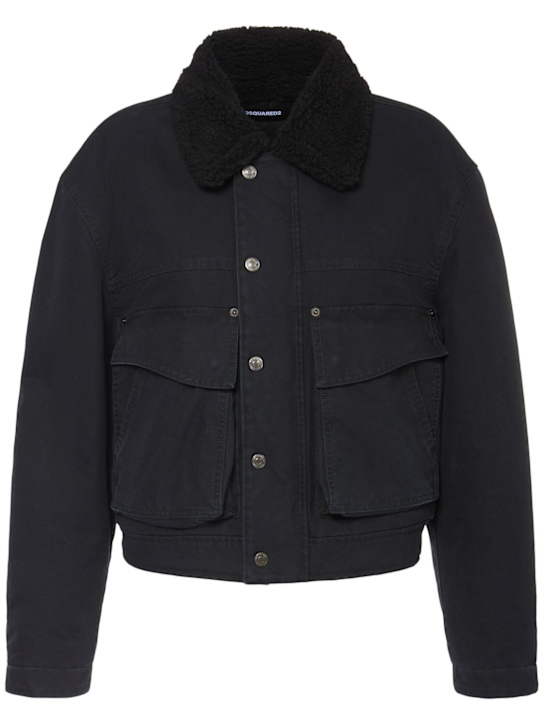Dsquared2: Icon Aviator jacket - Black - women_0 | Luisa Via Roma