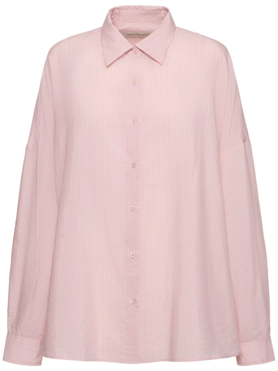 Dries Van Noten: Casia striped poplin shirt - women_0 | Luisa Via Roma