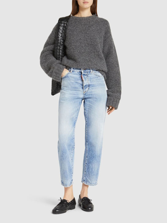 Dsquared2: Cimosa Tomboy straight jeans - Light Blue - women_1 | Luisa Via Roma