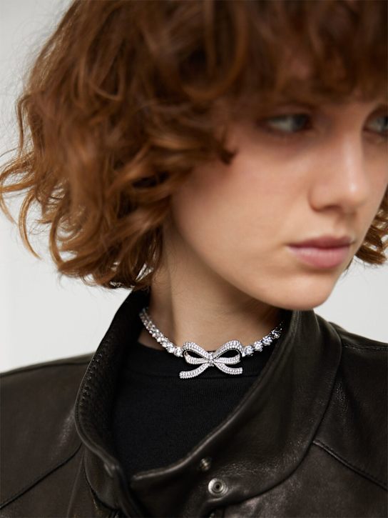 Self-portrait: Diamante bow choker - women_1 | Luisa Via Roma