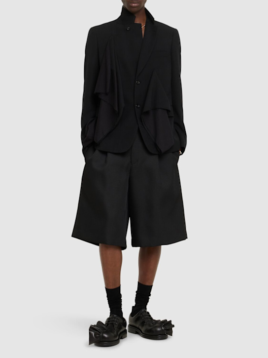 Comme des Garçons Homme Plus: Pinces sugli shorts - Nero - men_1 | Luisa Via Roma