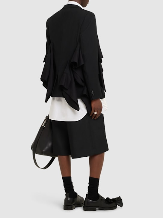 Comme des Garçons Homme Plus: Wool gabardine & cotton jacket - men_1 | Luisa Via Roma