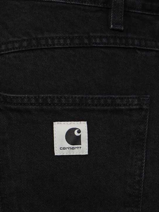 Carhartt WIP: Brandon loose fit cotton shorts - Stone Washe - women_4 | Luisa Via Roma