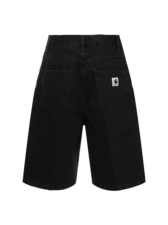 Carhartt WIP: Brandon loose fit cotton shorts - Stone Washe - women_3 | Luisa Via Roma