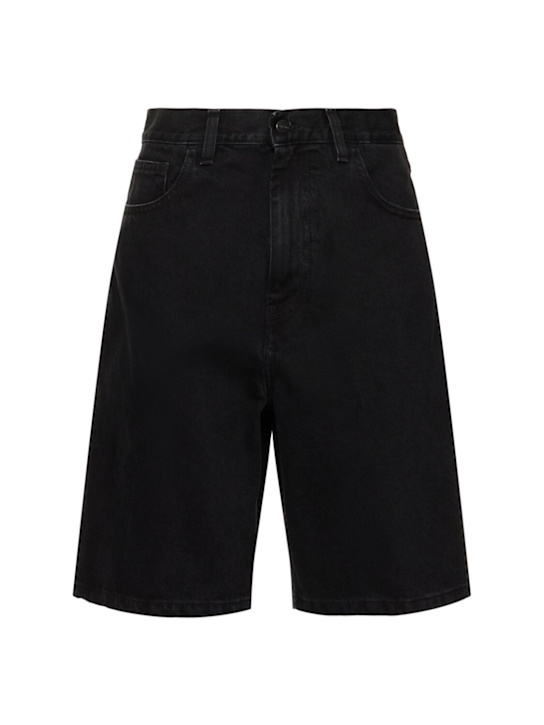 Carhartt WIP: Brandon loose fit cotton shorts - Stone Washe - women_0 | Luisa Via Roma