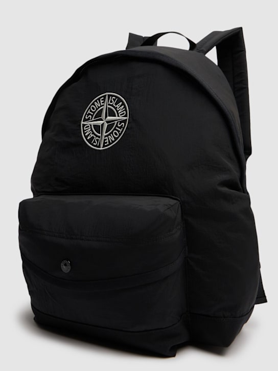 Stone Island Junior: Poly backpack w/logo - Black - kids-girls_1 | Luisa Via Roma