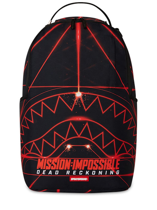 SPRAYGROUND: Printed canvas backpack - Black/Red - kids-boys_0 | Luisa Via Roma