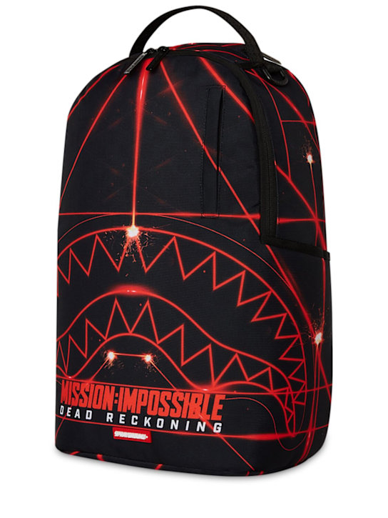 SPRAYGROUND: Printed canvas backpack - Black/Red - kids-boys_1 | Luisa Via Roma
