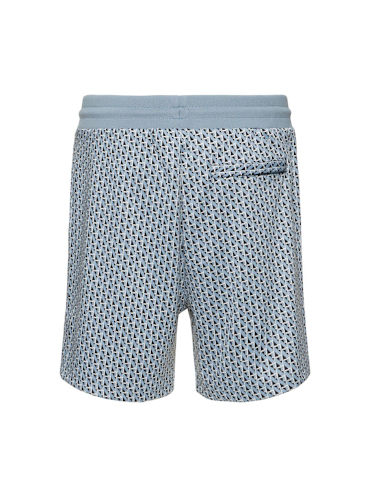 Sergio Tacchini: Paolo knit shorts - Faded Denim - men_3 | Luisa Via Roma