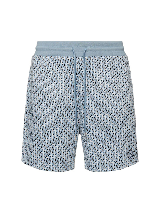 Sergio Tacchini: Paolo knit shorts - Faded Denim - men_0 | Luisa Via Roma