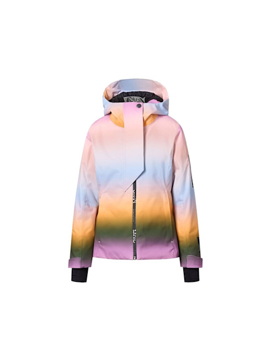 Molo: Printed recycled nylon ski jacket - マルチカラー - kids-girls_0 | Luisa Via Roma