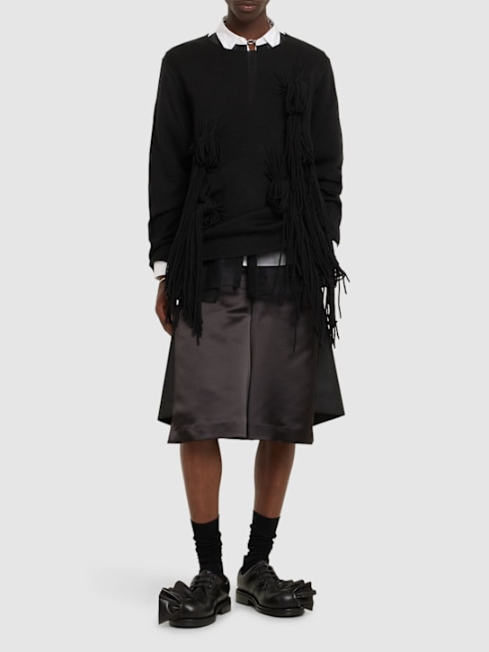 Comme des Garçons Homme Plus: Acrylic wool jersey w/ knot details - men_1 | Luisa Via Roma