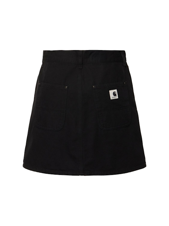 Carhartt WIP: Falda de algodón - Black Stone Was - women_3 | Luisa Via Roma