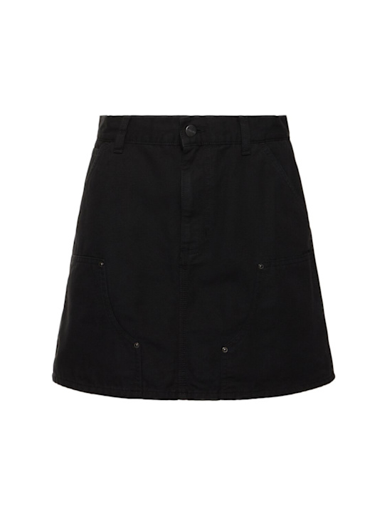 Carhartt WIP: Falda de algodón - Black Stone Was - women_0 | Luisa Via Roma