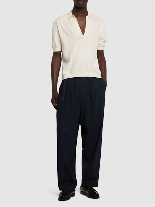 Seven Gauge: Short sleeve cotton polo - men_1 | Luisa Via Roma