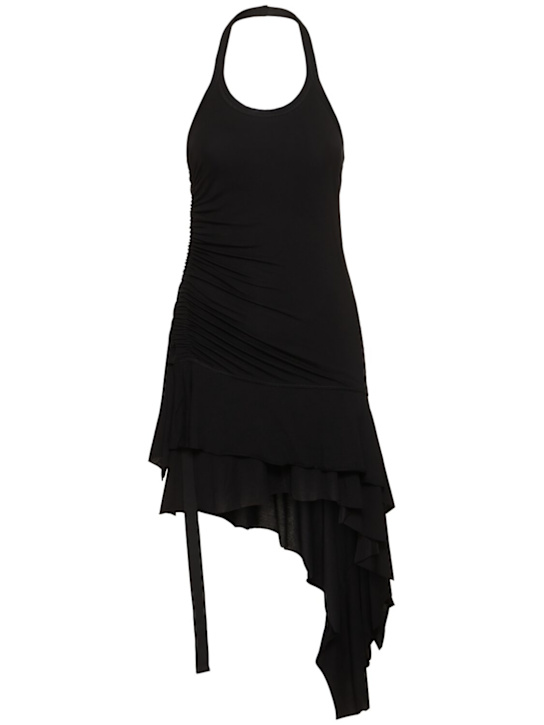 Helmut Lang: Wind lyocell blend mini halter dress - women_0 | Luisa Via Roma