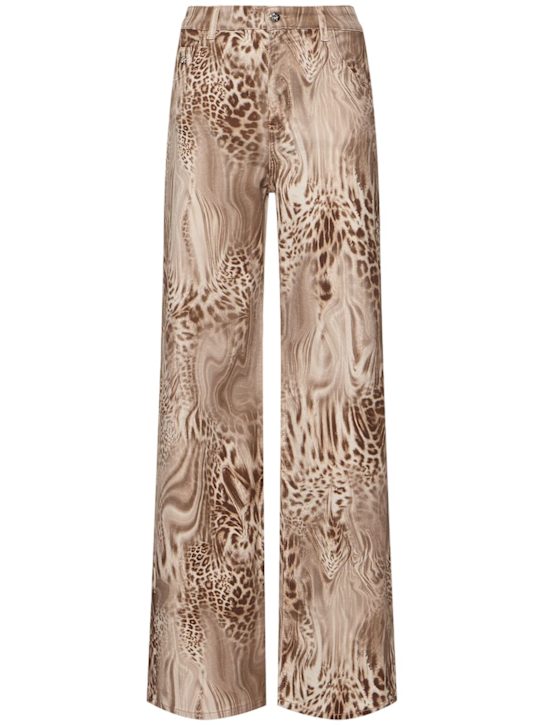 Leopard print mid rise boyfriend jeans - Blumarine - Women  | Luisaviaroma