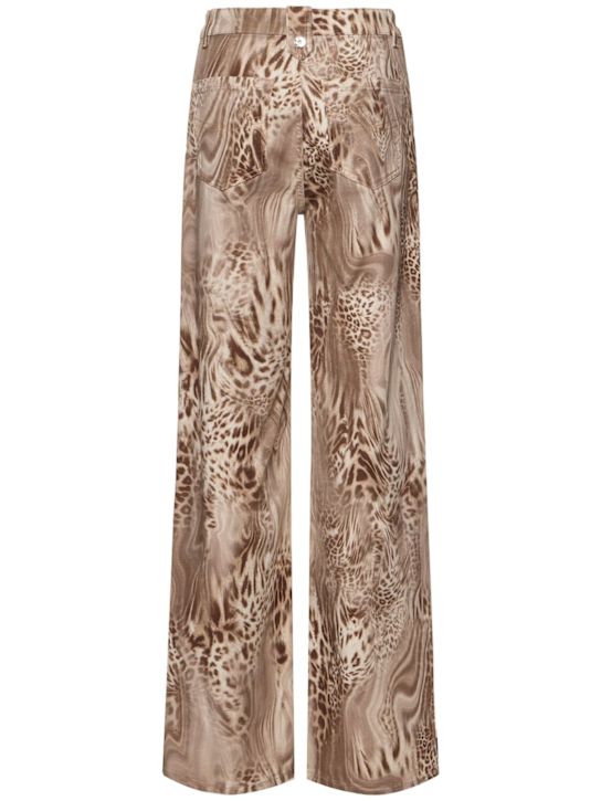 Leopard print mid rise boyfriend jeans - Blumarine - Women  | Luisaviaroma