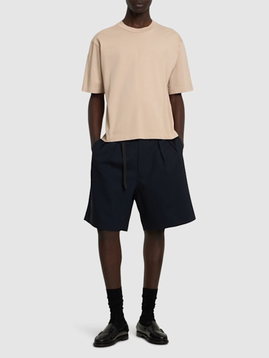 Seven Gauge: Heavy jersey short sleeve t-shirt - Beige - men_1 | Luisa Via Roma