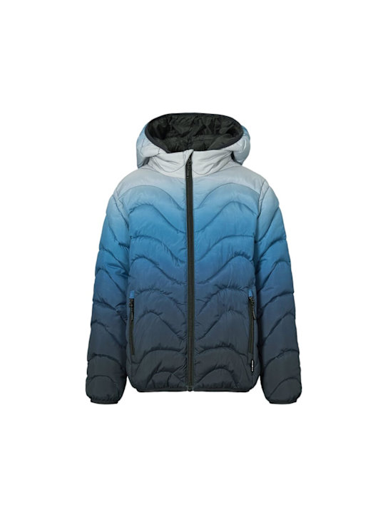 Molo: Recycled polyester puffer jacket - ブルー - kids-boys_0 | Luisa Via Roma