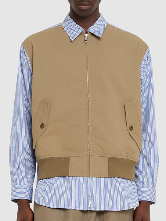 Cotton striped patchwork jacket - Comme des Garçons Homme - Men  | Luisaviaroma