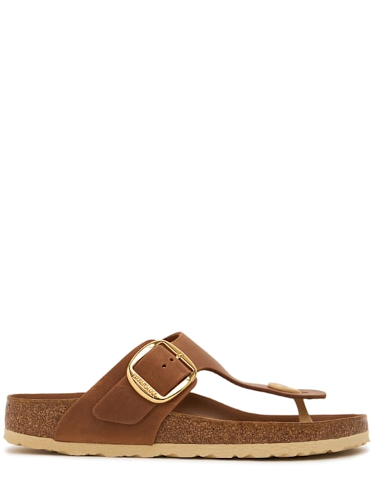 BIRKENSTOCK: Gizeh Big Buckle oiled leather sandals - women_0 | Luisa Via Roma