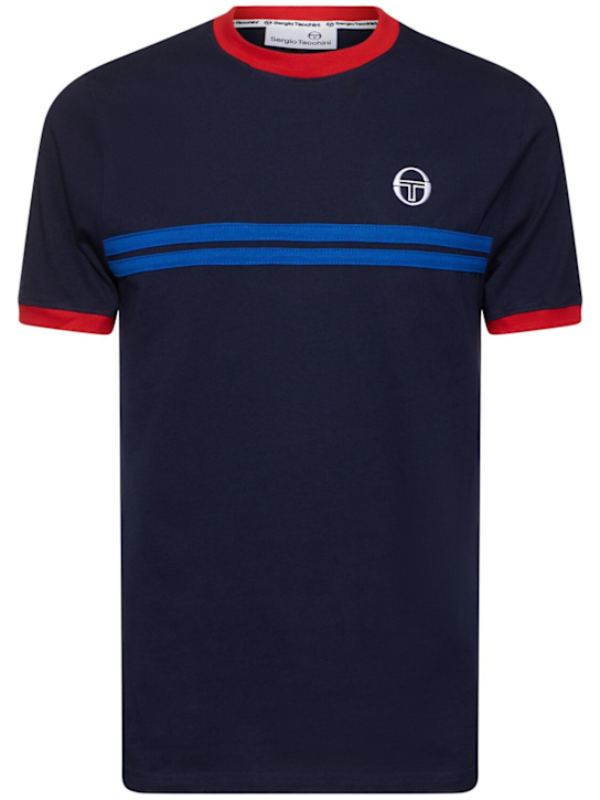 Sergio Tacchini: Supermac t-shirt - Maritime Blue - men_0 | Luisa Via Roma