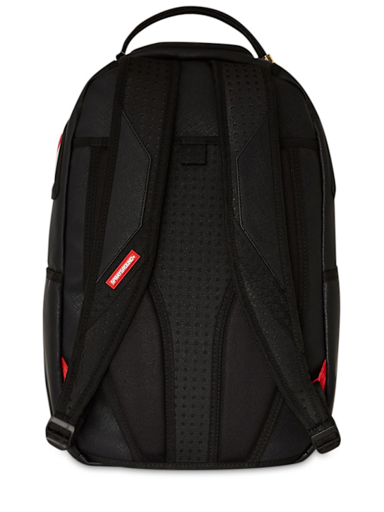 SPRAYGROUND: Printed canvas backpack - Black - kids-boys_5 | Luisa Via Roma