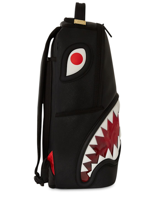 SPRAYGROUND: Printed canvas backpack - Black - kids-boys_3 | Luisa Via Roma