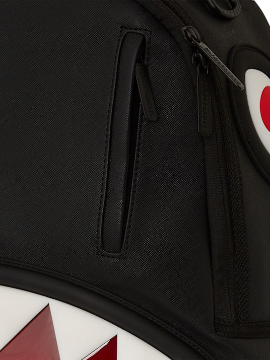 SPRAYGROUND: Printed canvas backpack - Black - kids-boys_2 | Luisa Via Roma