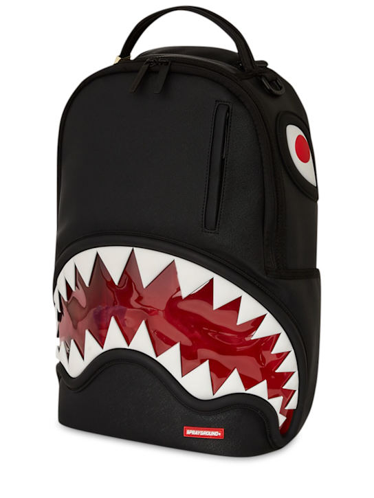 SPRAYGROUND: Printed canvas backpack - Black - kids-boys_1 | Luisa Via Roma