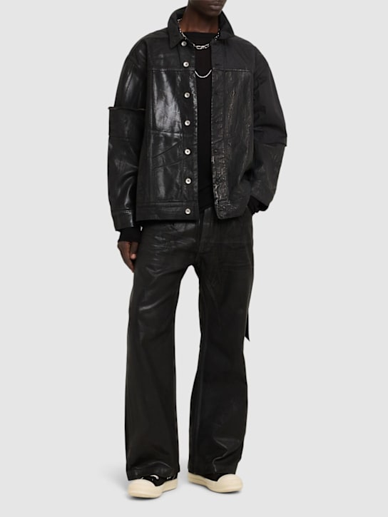 Rick Owens DRKSHDW: Jumbo worker jacket - Black - men_1 | Luisa Via Roma