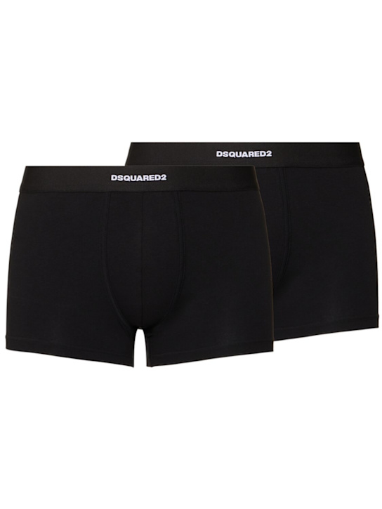 Dsquared2: 2 Boxer aus Stretch-Baumwolle - men_0 | Luisa Via Roma