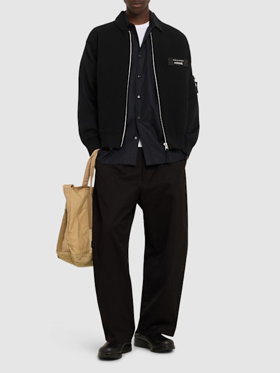 Comme des Garçons Homme: Nylon CDG Homme logo bomber jacket - men_1 | Luisa Via Roma