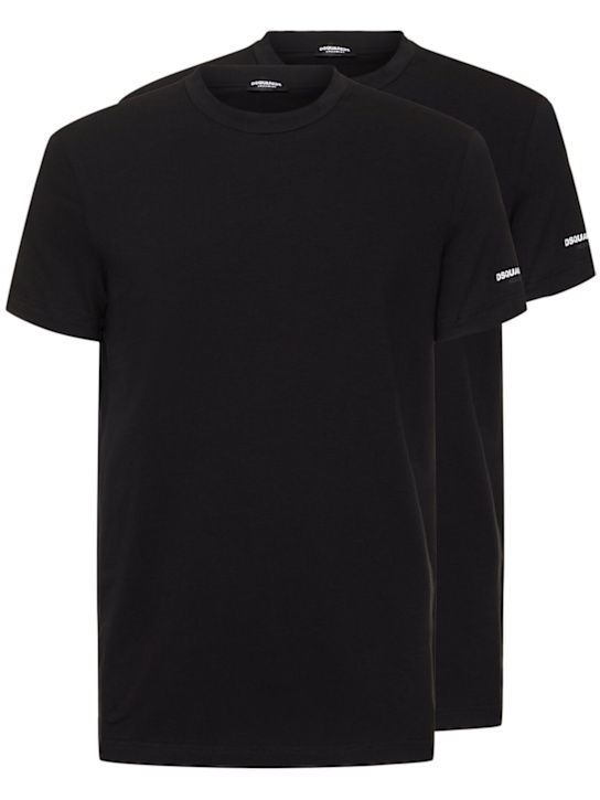 Dsquared2: 2ER-PACK T-SHIRTS AUS BAUMWOLLJERSEY - men_0 | Luisa Via Roma