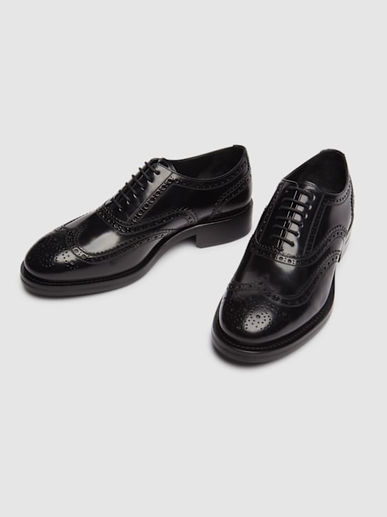 Dsquared2: Brogue leather derby shoes - men_1 | Luisa Via Roma