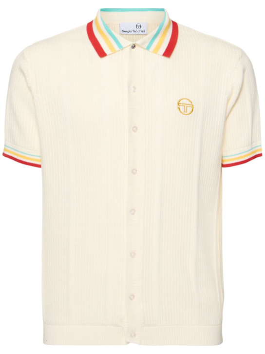 Sergio Tacchini: Slice knit polo - men_0 | Luisa Via Roma
