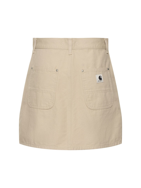 Carhartt WIP: Falda de algodón - Fleur De Sel - women_3 | Luisa Via Roma