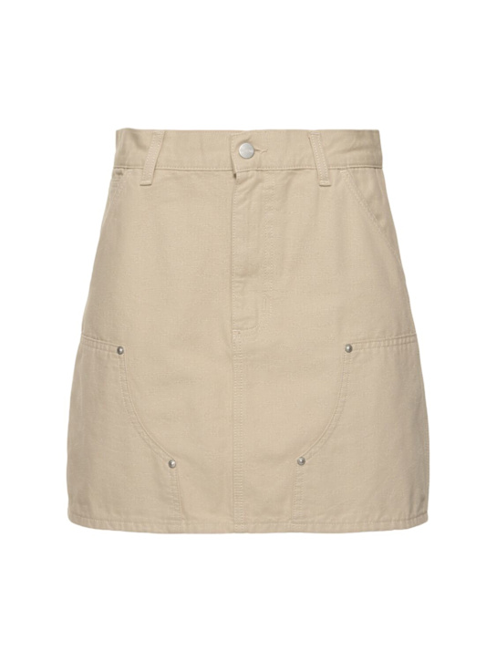Carhartt WIP: Falda de algodón - Fleur De Sel - women_0 | Luisa Via Roma
