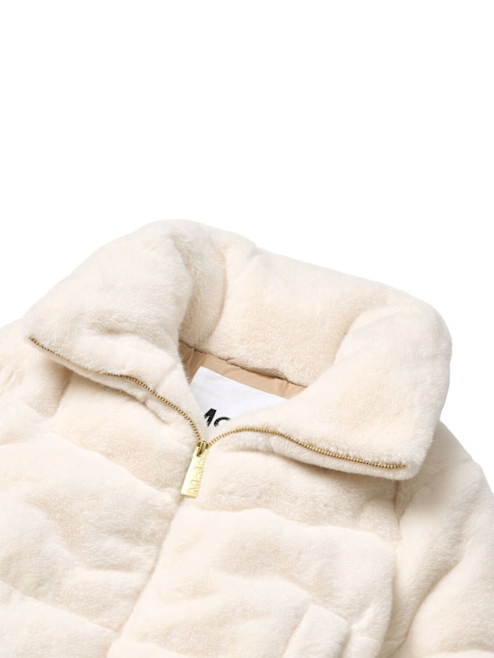 Molo: Plush puffer jacket - バニラ - kids-girls_1 | Luisa Via Roma